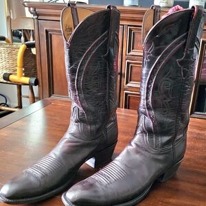 Lucchese Dark Cherry Cowboy Boots